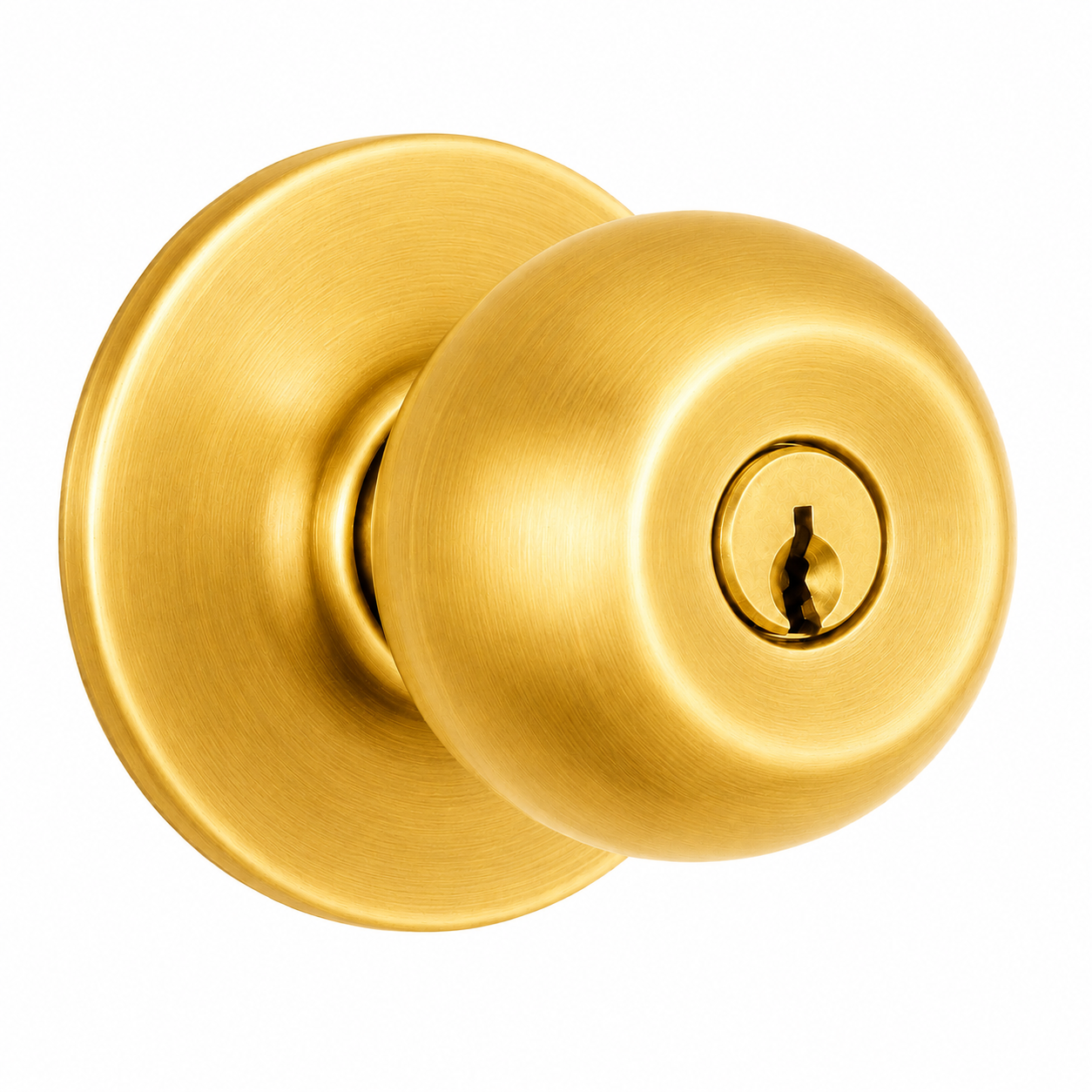 Chapa Lock Plus Elite para Dormitorio Color Dorado Brillante